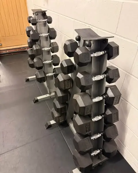 Hex dumbbells and stand 285kg