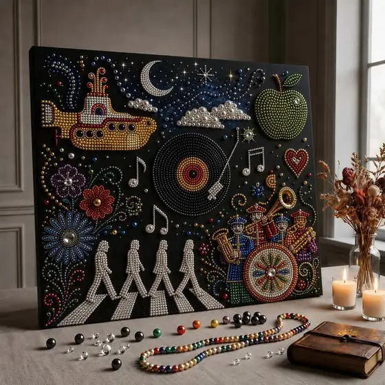 60s Pop Voyage DIY Beaded Art Kit