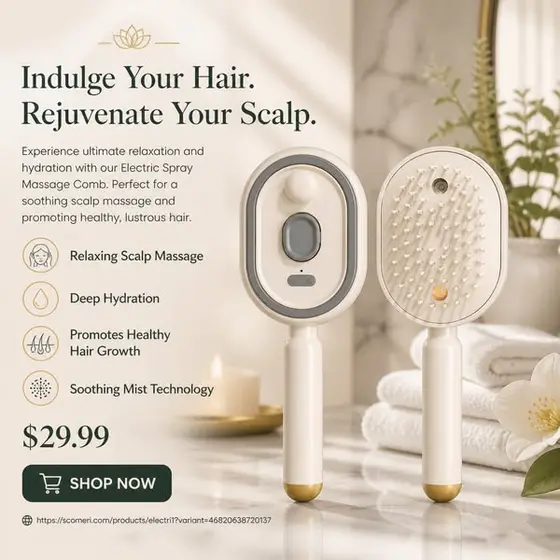 📢📢50% off!! ⏰Electric Spray Massage Comb✨🔥