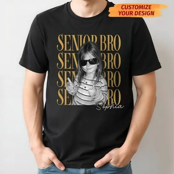 ❤️Soft Custom Photo Tee & Hoodie For Your Proud Senior Mom