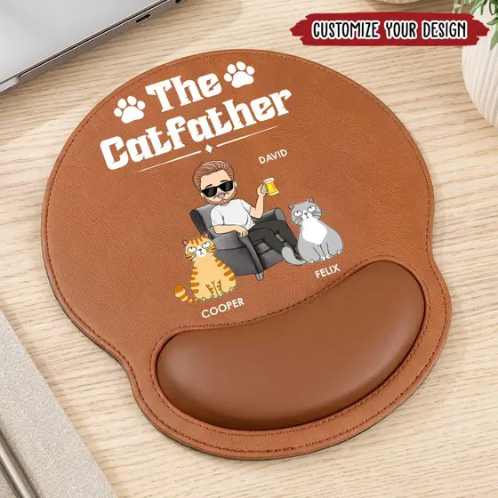 He might act tough, but this custom cartoon mouse pad proves he's completely wr…