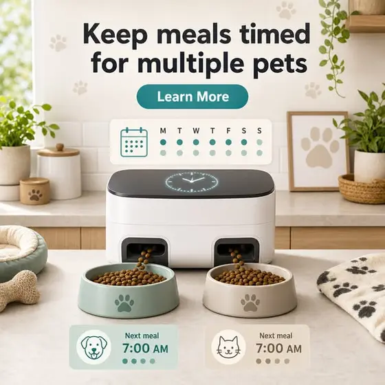 Automatic Feeder Guide for Multiple Pets