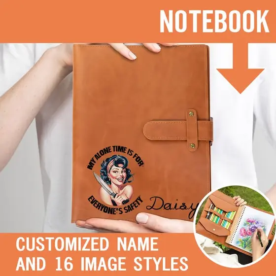 📔💼Chic Personalized A5 Leather Notebook Cover