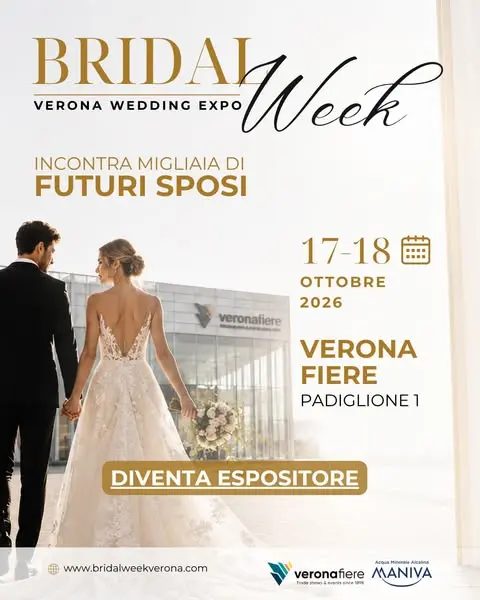 💍 Fai brillare la tua azienda a Bridal Week Verona!
Presenta i tuoi prodotti e…