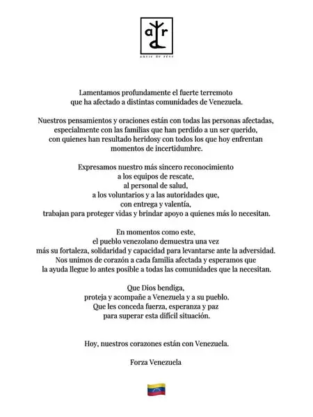 Que Dios bendiga, proteja y acompañe a Venezuela y a su pueblo. Forza Venezuela…