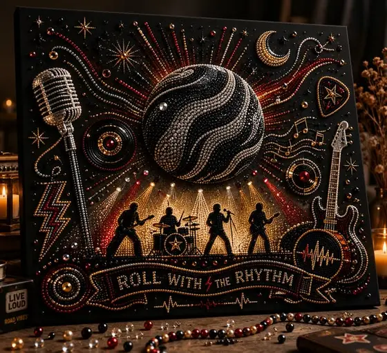 Roll With the Rhythm DIY Beaded Wall Art Kit