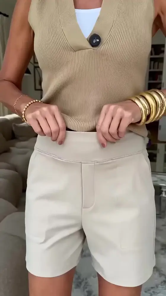 Shorts Hohe Taille Sportlich Laufen