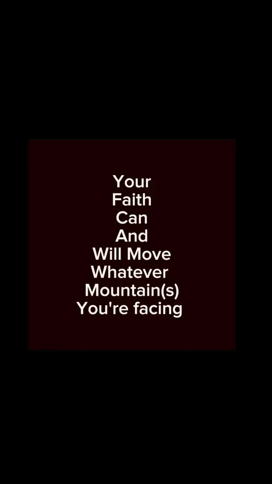 Whatever mountain that you are facing is NOT bigger than God's power. Command i…